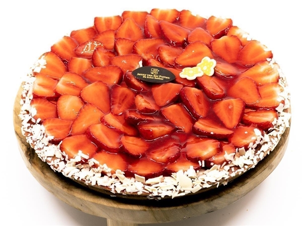 Aardbeienvlaai linzenbodem