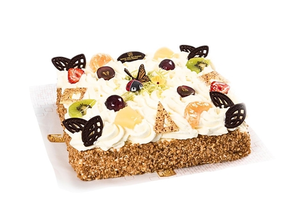 Slagroomtaart - vierkant